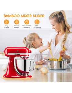 Alfombrilla Deslizante de Bambú para Mezclador KitchenAid 4.5-5 Qt 2