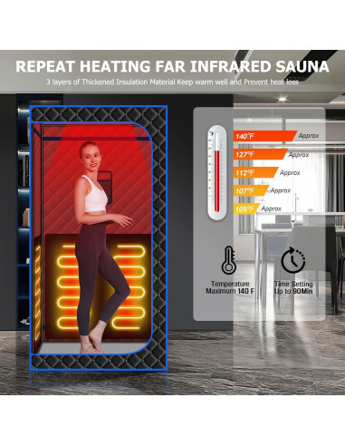 Sauna Infrarroja Portátil Hoolife SMT-016 para 1 Persona