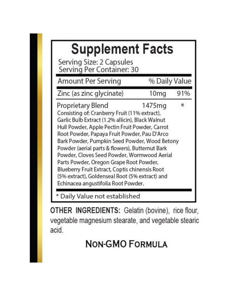 Complejo de Parásitos Vitalabs - 60 Cápsulas - Salud Digestiva