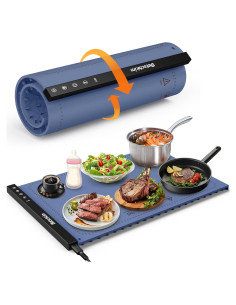 Bandeja Calentadora Eléctrica Betschkim 500W Silicona Azul