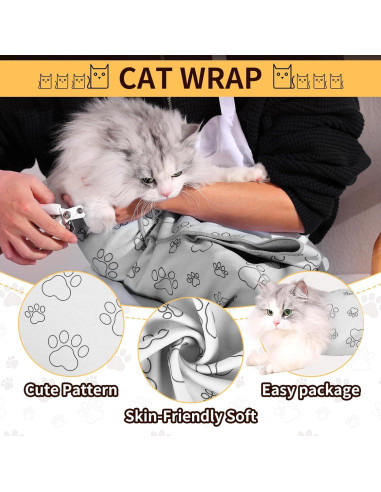 Envoltura Autoadhesiva para Gatos Turesmith 70x70 cm Gris Claro