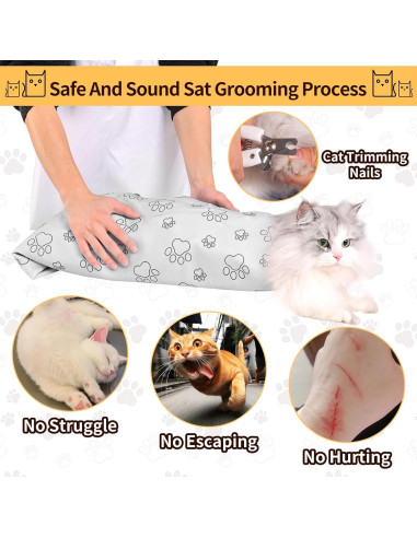 Envoltura Autoadhesiva para Gatos Turesmith 70x70 cm Gris Claro