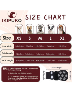 Calcetines Antideslizantes para Perros Grandes IKIPUKO XL Caqui 2