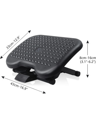 Reposapiés Ajustable AKOZLIN con Altura y Ángulo Regulable