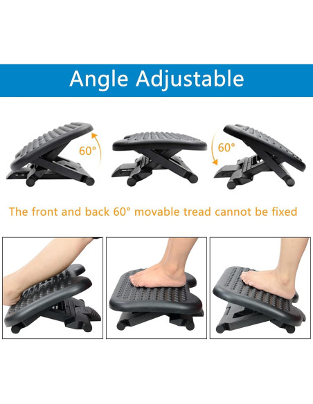 Reposapiés Ajustable AKOZLIN con Altura y Ángulo Regulable