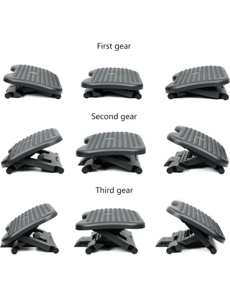 Reposapiés Ajustable AKOZLIN con Altura y Ángulo Regulable