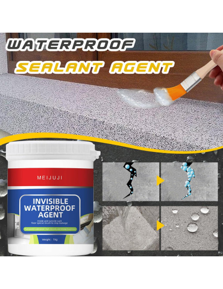 Sellador Impermeable Transparente Meijuji 1 kg para Techos y Paredes