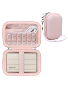 Funda Dura RAIALL para Samsung T7 Shield SSD 1TB 2TB 4TB Rosa