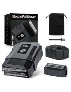 Afeitadora eléctrica HTOFFJ con cabezal extra, IPX7, LED