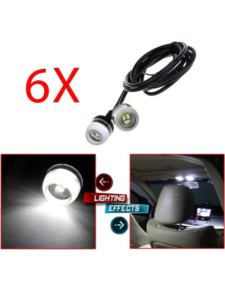 ECCPP Luz de Niebla LED 18mm para Acura, Cadillac y Chevrolet