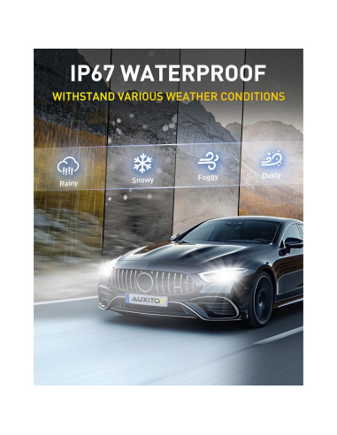 Bombillas LED AUXITO HB4 9006 34000LM Luz Fría 6500K - 2 Pzas