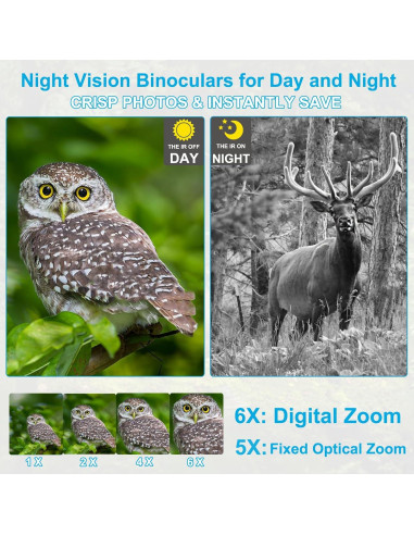Binoculares de Visión Nocturna AUPABU 4K 6X Zoom Digital