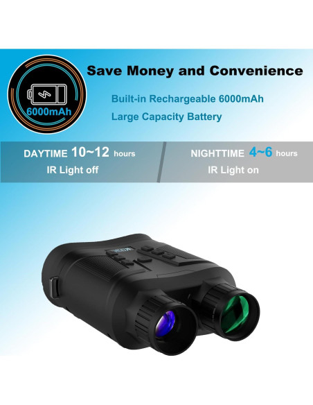 Binoculares de Visión Nocturna AUPABU 4K 6X Zoom Digital