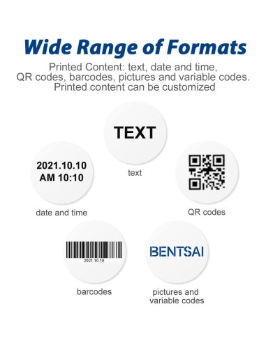 Impresora de Inyección de Tinta de Mano BENTSAI B35 25mm