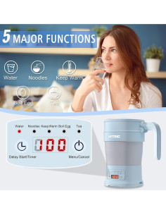 Hervidor Eléctrico Plegable HYTRIC 700ml Sin BPA Azul 2