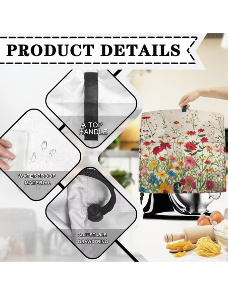 Cubierta para Mezclador de Pie Hzeswody Impermeable con Bolsillos