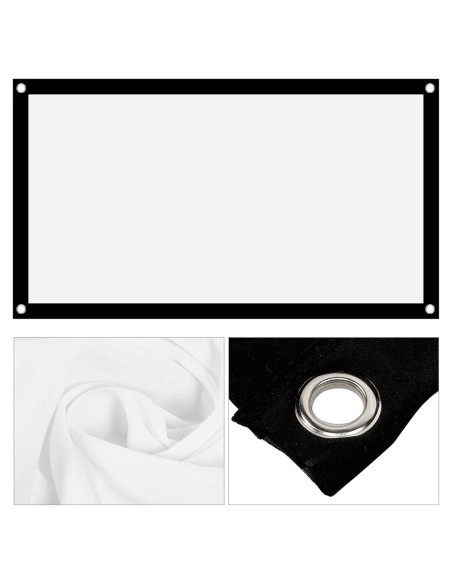 Pantalla de proyector portátil GOWENIC 101.6 cm plegable y lavable