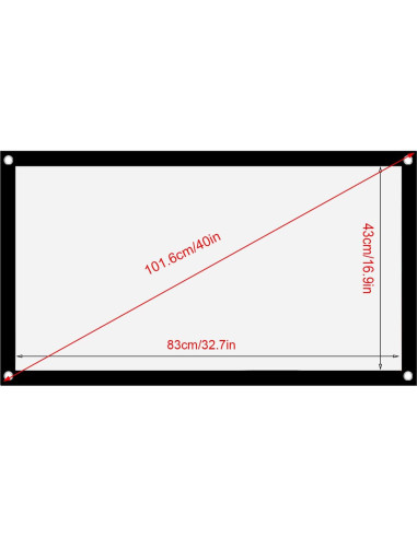 Pantalla de proyector portátil GOWENIC 101.6 cm plegable y lavable