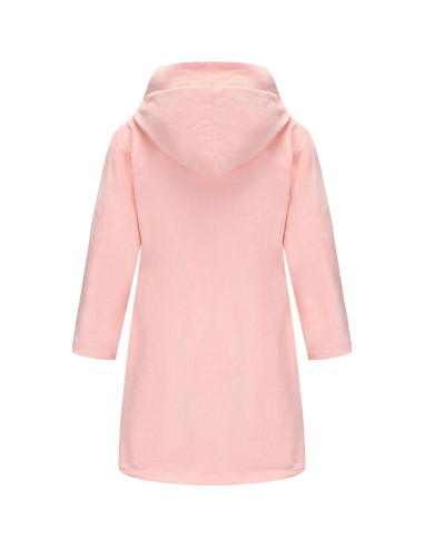 Bata de Baño con Capucha para Niños y Niñas - Algodón Rosa 2-14 Años