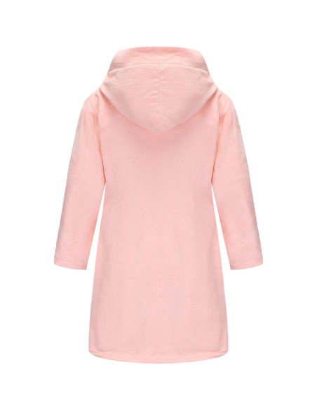 Bata de Baño con Capucha para Niños y Niñas - Algodón Rosa 2-14 Años