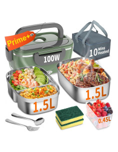 Caja de Almuerzo Eléctrica IFENROL 1.5L Verde 3 en 1