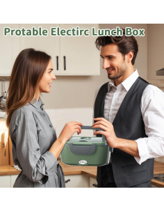 Caja de Almuerzo Eléctrica IFENROL 1.5L Verde 3 en 1 2