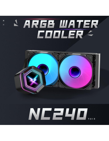 Enfriador Líquido RUIX NC240 ARGB 240mm para CPU - Negro