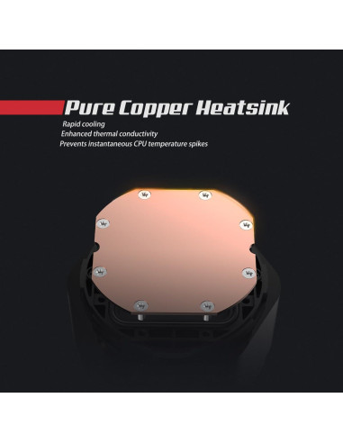 Enfriador Líquido RUIX NC240 ARGB 240mm para CPU - Negro