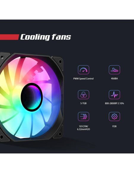 Enfriador Líquido RUIX NC240 ARGB 240mm para CPU - Negro