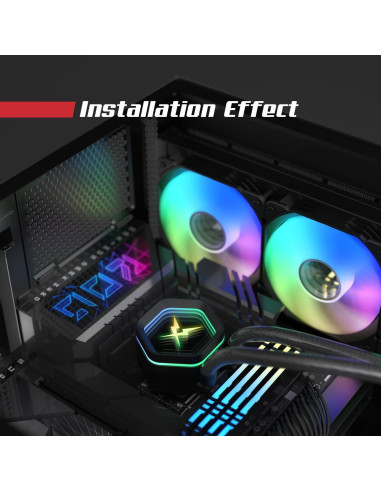 Enfriador Líquido RUIX NC240 ARGB 240mm para CPU - Negro
