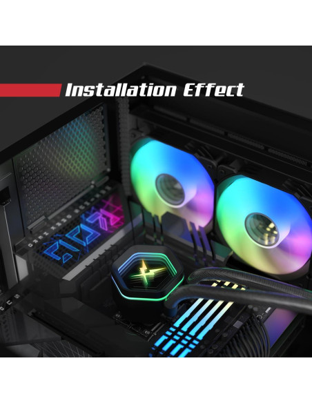 Enfriador Líquido RUIX NC240 ARGB 240mm para CPU - Negro