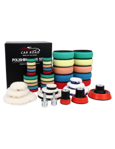 Kit de Pulido de Espuma 44 Piezas CAR ROAD - 1" 2" 3"