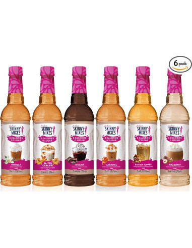 Sirope de Café Sin Azúcar Jordan - Paquete de 6 Sabores 750 ml