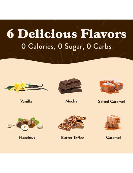 Sirope de Café Sin Azúcar Jordan - Paquete de 6 Sabores 750 ml