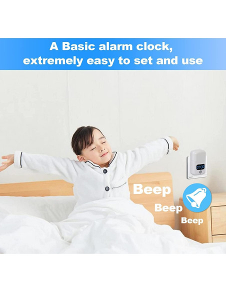 Luz Nocturna LED AMZStone con Sensor y Reloj 4000K