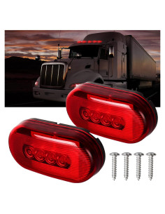 Luces de Marcador Lateral LED Nifeida 2 Pcs Rojo IP67