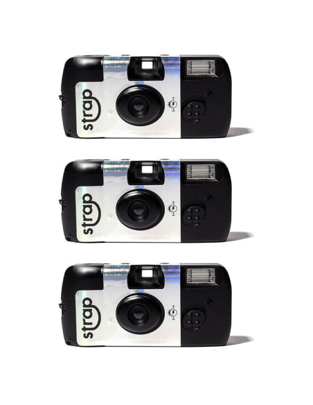 Cámara desechable Strap 27 exposiciones con flash 3m - 3 paquetes