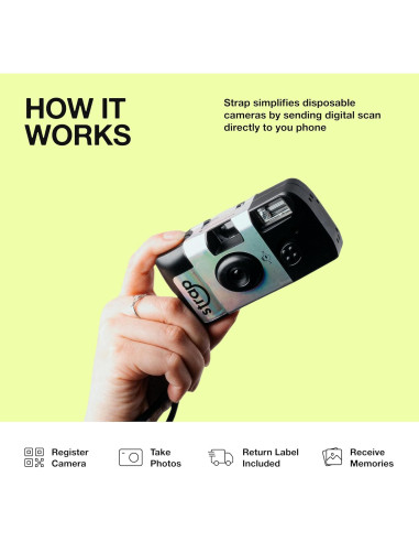 Cámara desechable Strap 27 exposiciones con flash 3m - 3 paquetes