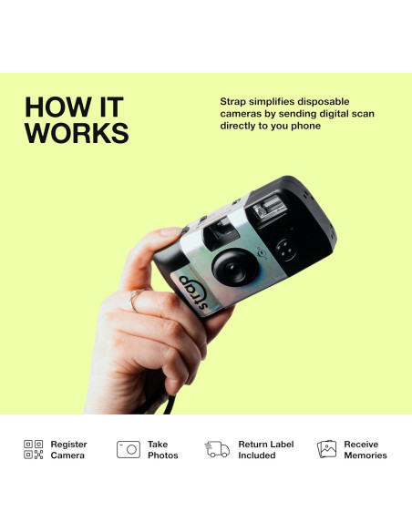 Cámara desechable Strap 27 exposiciones con flash 3m - 3 paquetes