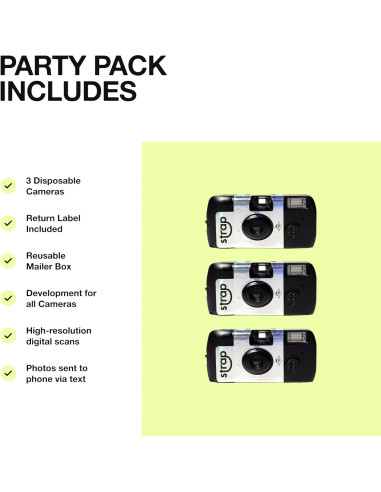 Cámara desechable Strap 27 exposiciones con flash 3m - 3 paquetes