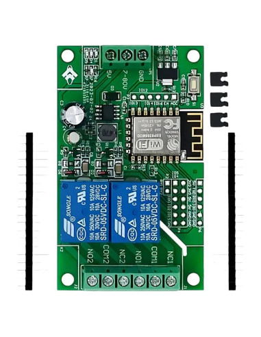 Módulo Relé WiFi 2 Canales ESP8266 ESP-12F 250V AC