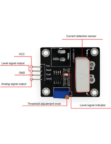 Sensor de Corriente Hall WCS1700 5V DC 70A Ajustable