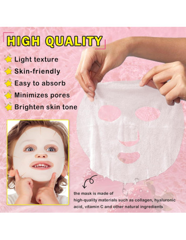 Paquete de 10 Mascarillas Faciales de Frutas LZXLUKGIR