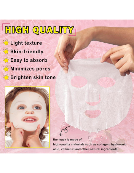 Paquete de 10 Mascarillas Faciales de Frutas LZXLUKGIR