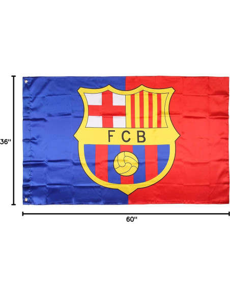 Bandera de Fútbol GLUUGES 90x150 cm 100% Poliester