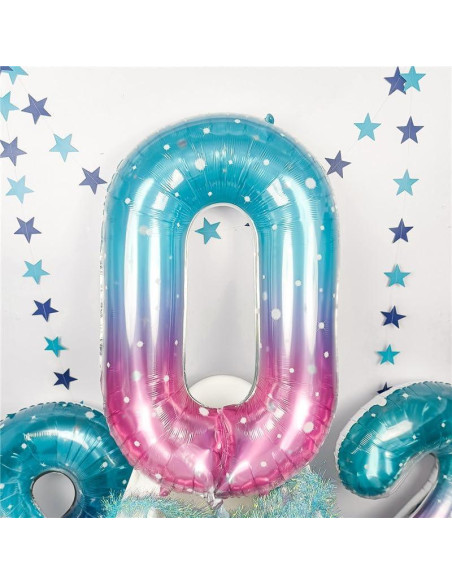 Globo de Número 0 Sirena Isndare 101,6 cm Estrellado