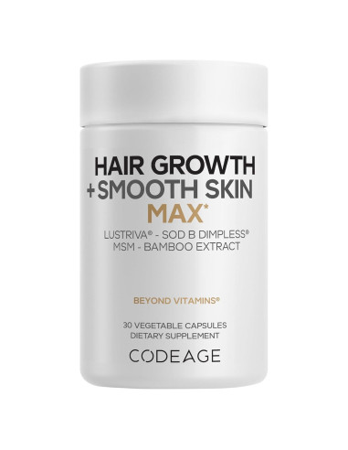 Suplemento Vitaminas Codeage Crecimiento Cabello y Piel 30 Cápsulas