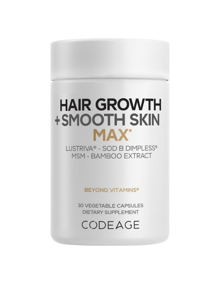 Suplemento Vitaminas Codeage Crecimiento Cabello y Piel 30 Cápsulas