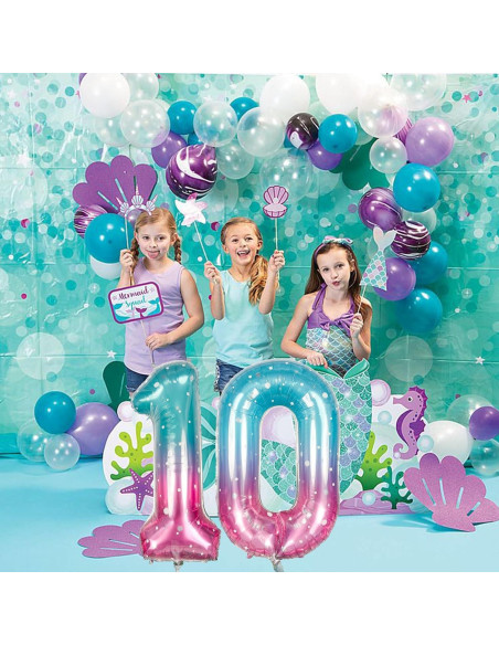 Globo de Número 0 Sirena Isndare 101,6 cm Estrellado