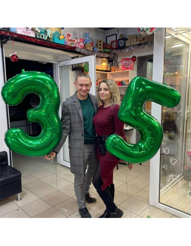 Globo de Número 3 Verde Esmeralda 101,6 cm para Fiesta